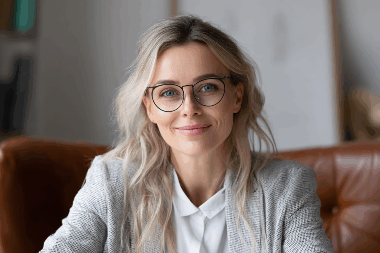 Psychologist smiling at camera