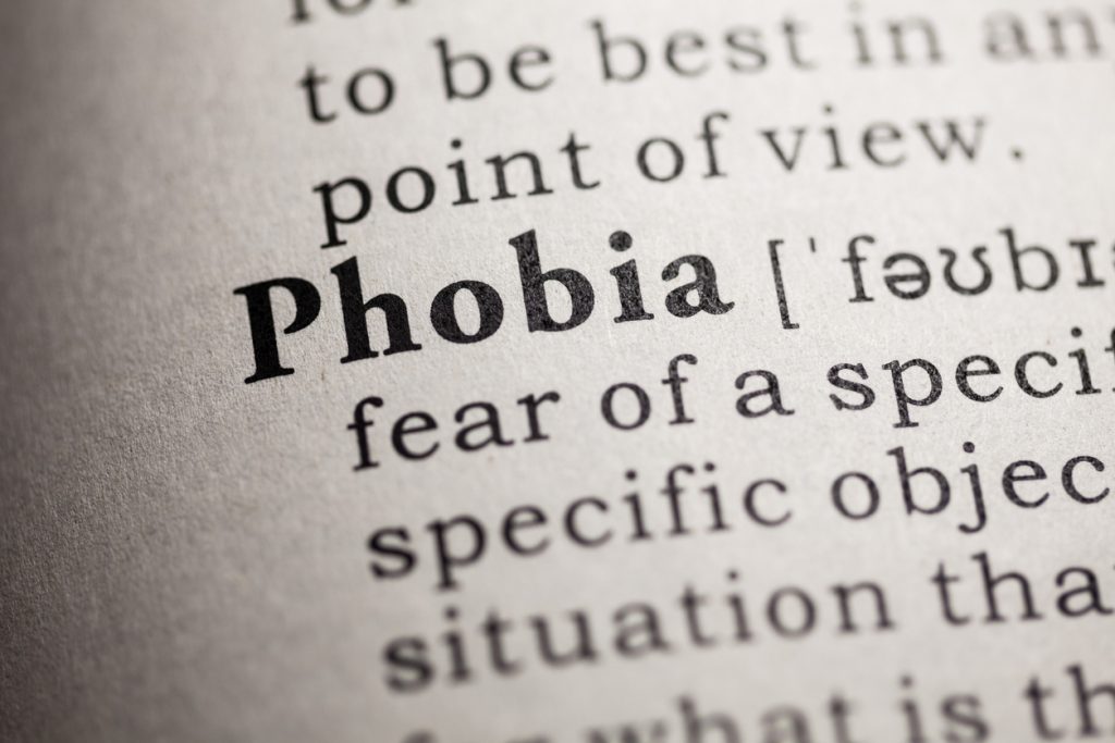 Phobia in dictionary